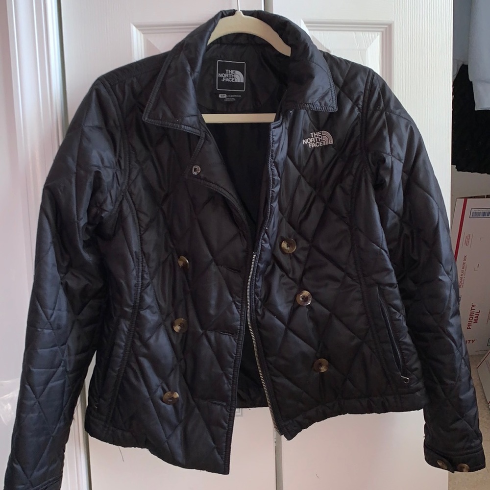 North face button up jacket with zipper